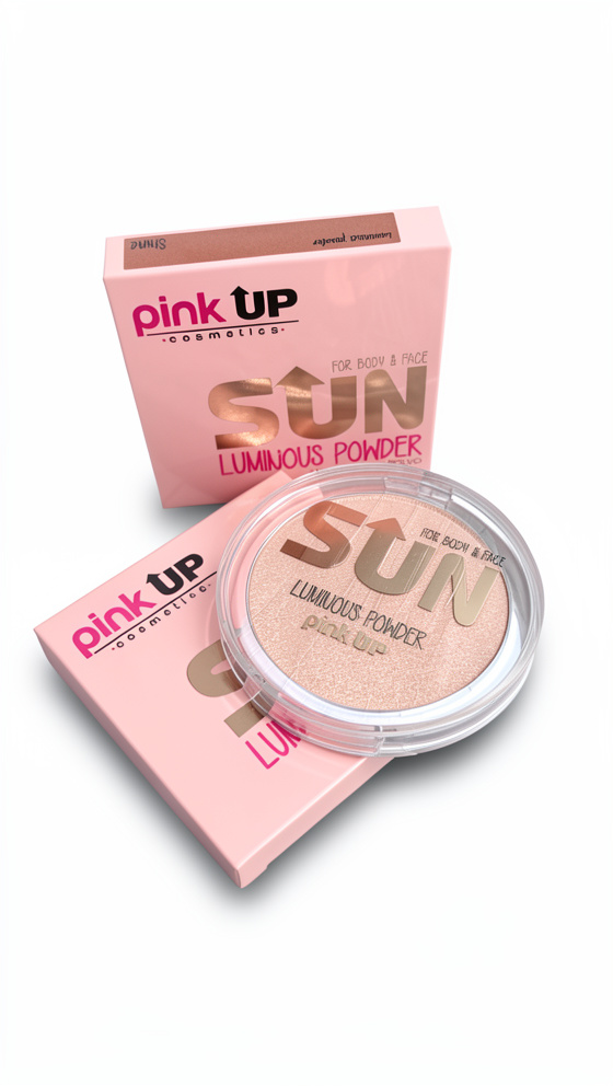 Pink Up sun iluminador en polvo para cuerpo y rostro