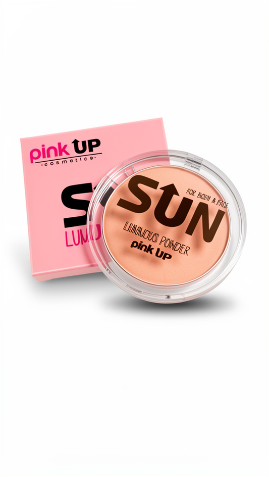 Pink Up sun iluminador en polvo para cuerpo y rostro