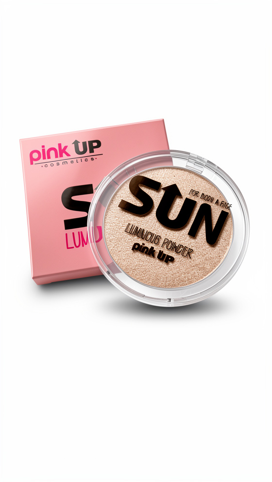 Pink Up sun iluminador en polvo para cuerpo y rostro